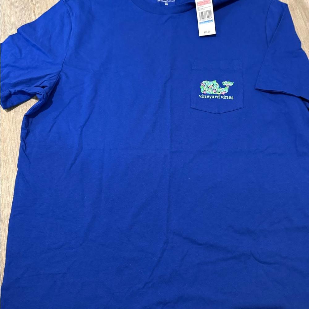 Vineyard Vines Men's Vibrant Blue Short Sleeve Tee